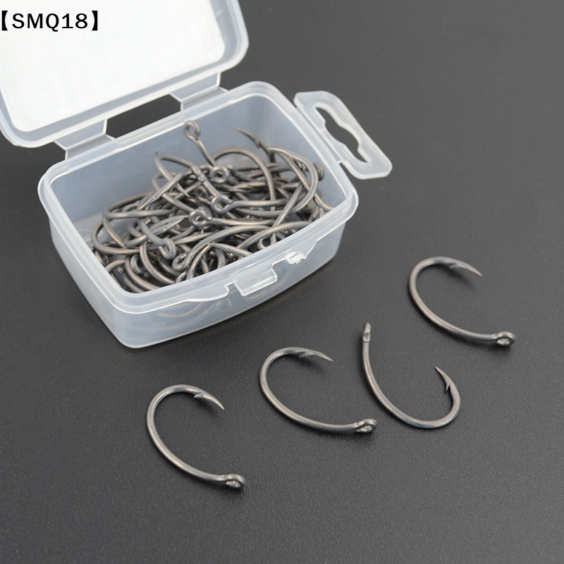 ヒリシ 50個入り 箱入りフック バーブ付きマルチタイプフッ - Fishing Hook Box のレビューと価格