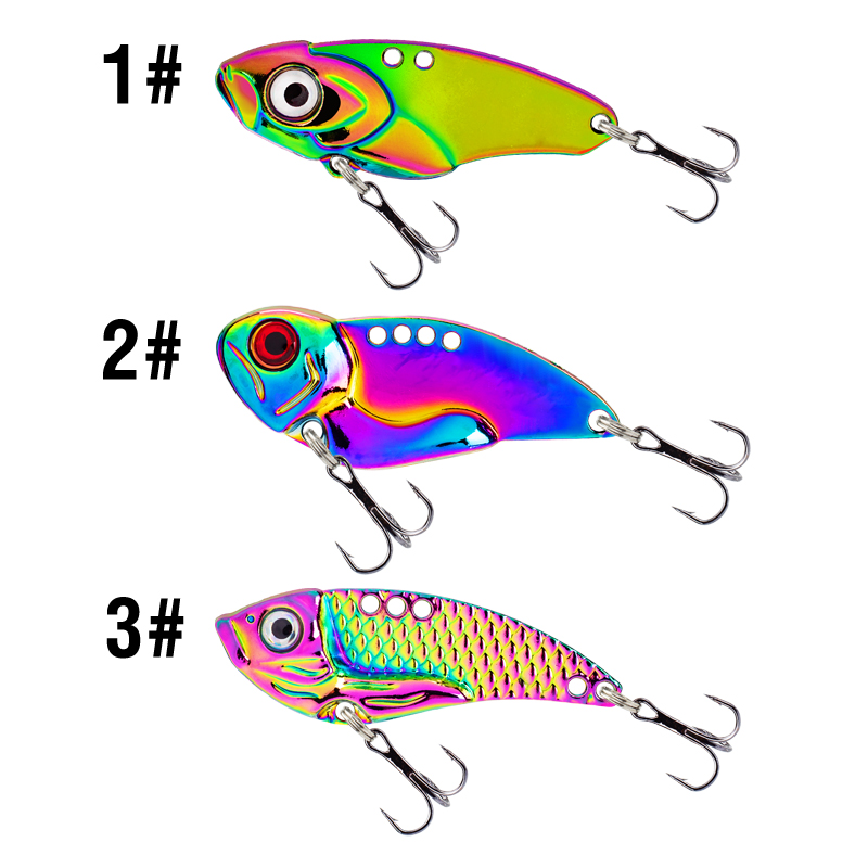 3個入り メタル カラフル VIB ルアー 5g 7g 10 - Fishing Hook Treble のレビューと価格