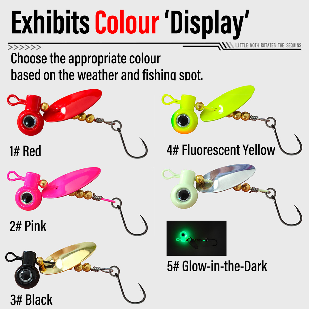 5個入り クラッピージグヘッド スピナーブレード付き 回転式 - Fishing Hook Offset のレビューと価格