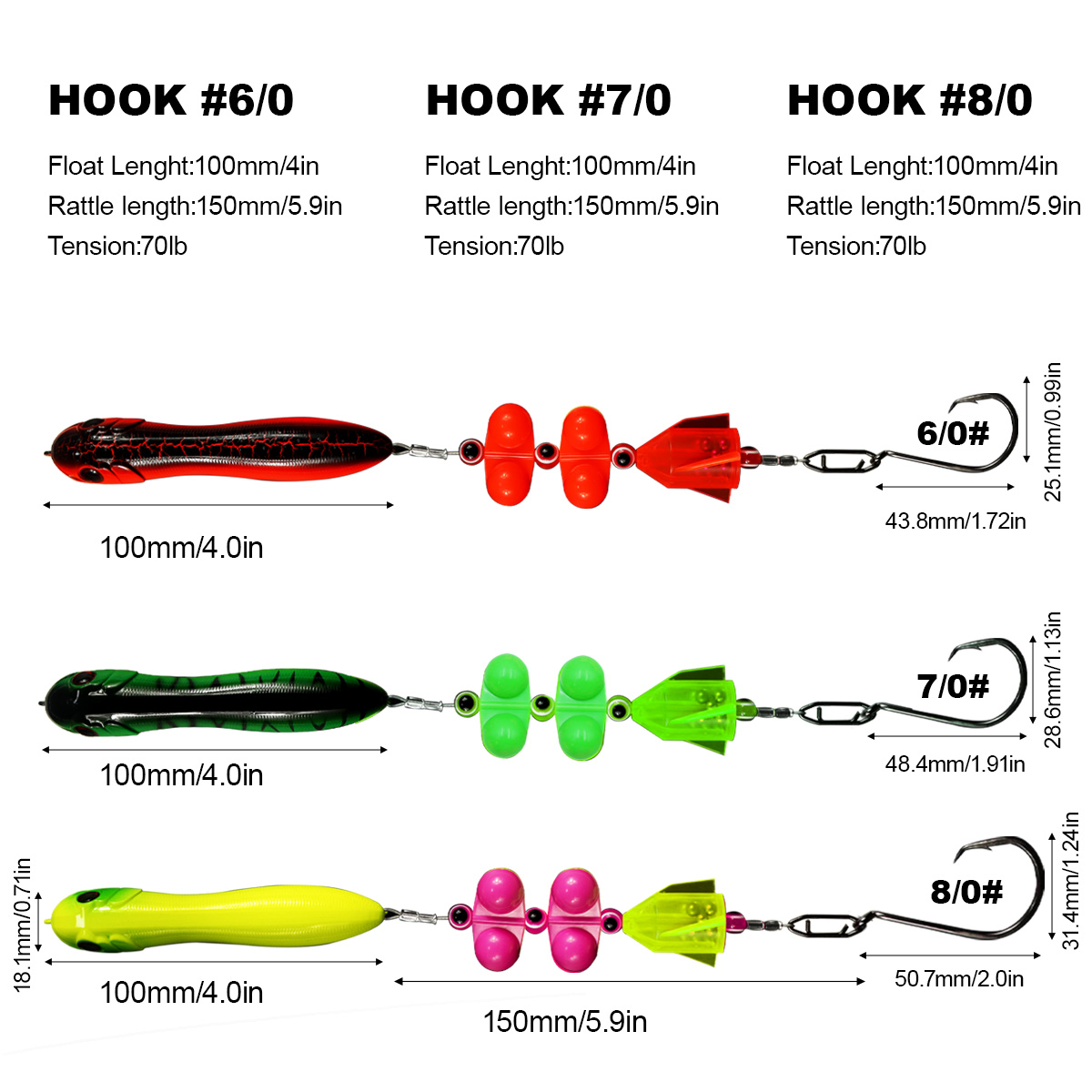 ZYZHE キャットフィッシュリグ 1個入り 6/0付き # - Fishing Hook Circle のレビューと価格
