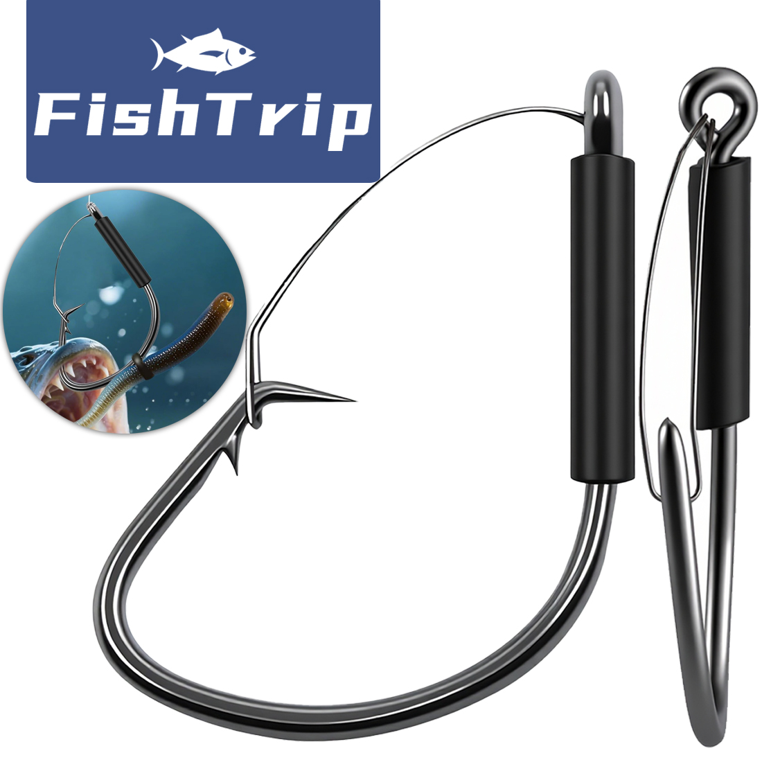 FishTrip ウィードレス ワッキーリグフック 25個入 - Fishing Hook Weedless のレビューと価格