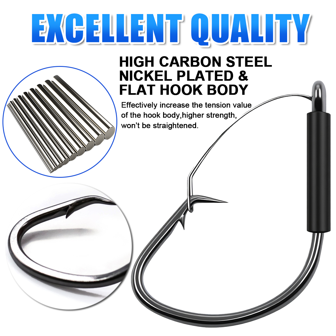 FishTrip ウィードレス ワッキーリグフック 25個入 - Fishing Hook Weedless のレビューと価格