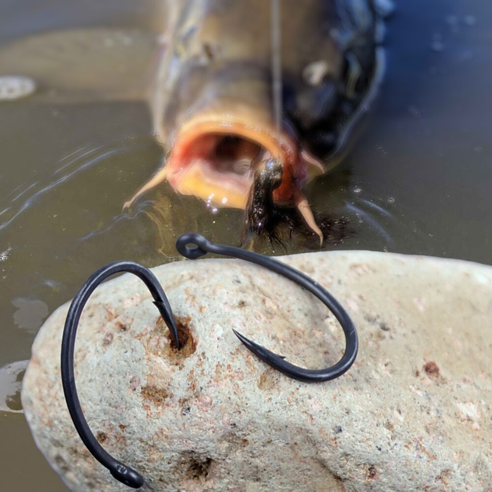 HIRISI-高炭素鋼含有量釣り針,50個,ボックス付き,8 - Fishing Hook Barbless のレビューと価格