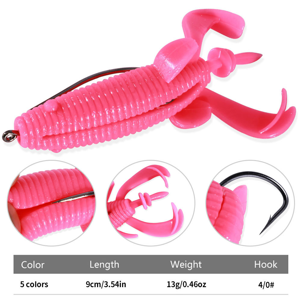 フローティングソフトフロッグベイト強化オフセットフック蛇頭魚 - Fishing Hook Weedless のレビューと価格