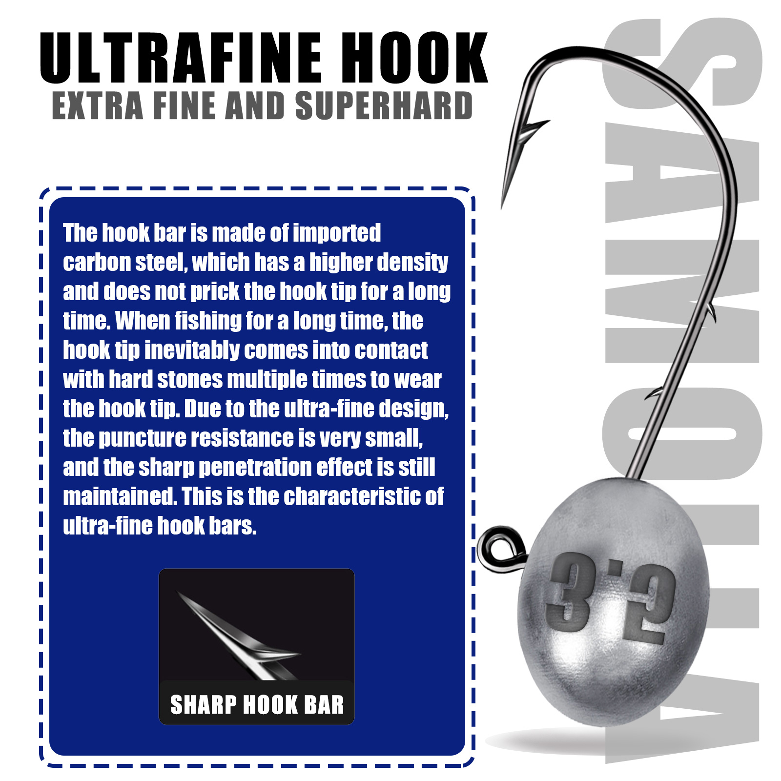 釣り、ソフトワーム、パイク、トラウトアクセサリー用のjigヘ - Fishing Hook Offset のレビューと価格
