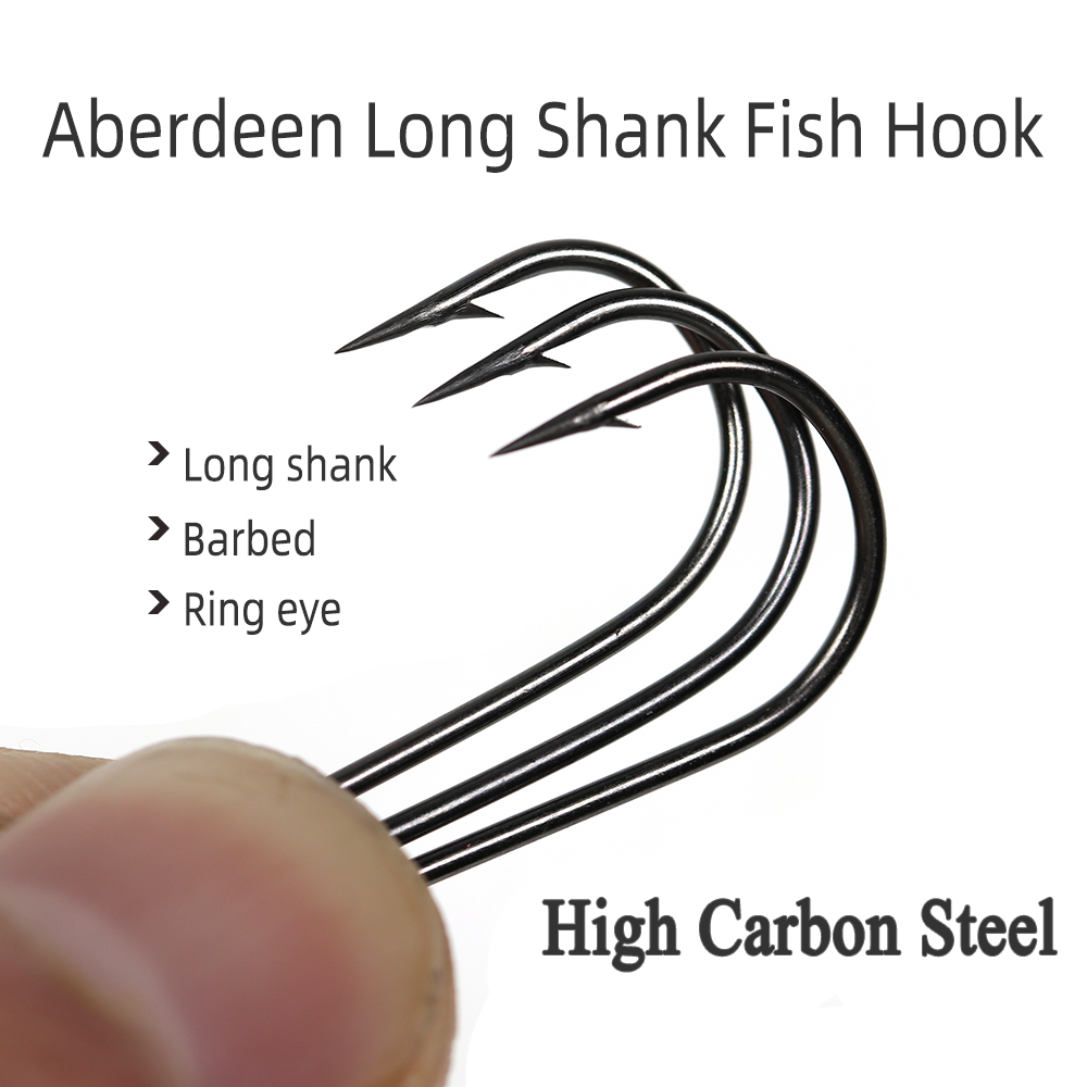 アイセリオ 100個 16 #   - 3/0 ロングシャン - Fishing Hook Barbless のレビューと価格