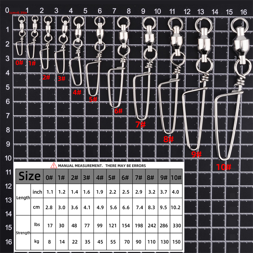 50個 フィッシングボールベアリングスイベル コーストロック - Fishing Hook Stainless Steel のレビューと価格