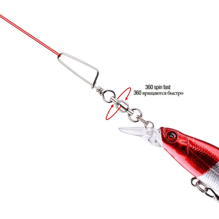 50個 フィッシングボールベアリングスイベル コーストロック - Fishing Hook Stainless Steel のレビューと価格