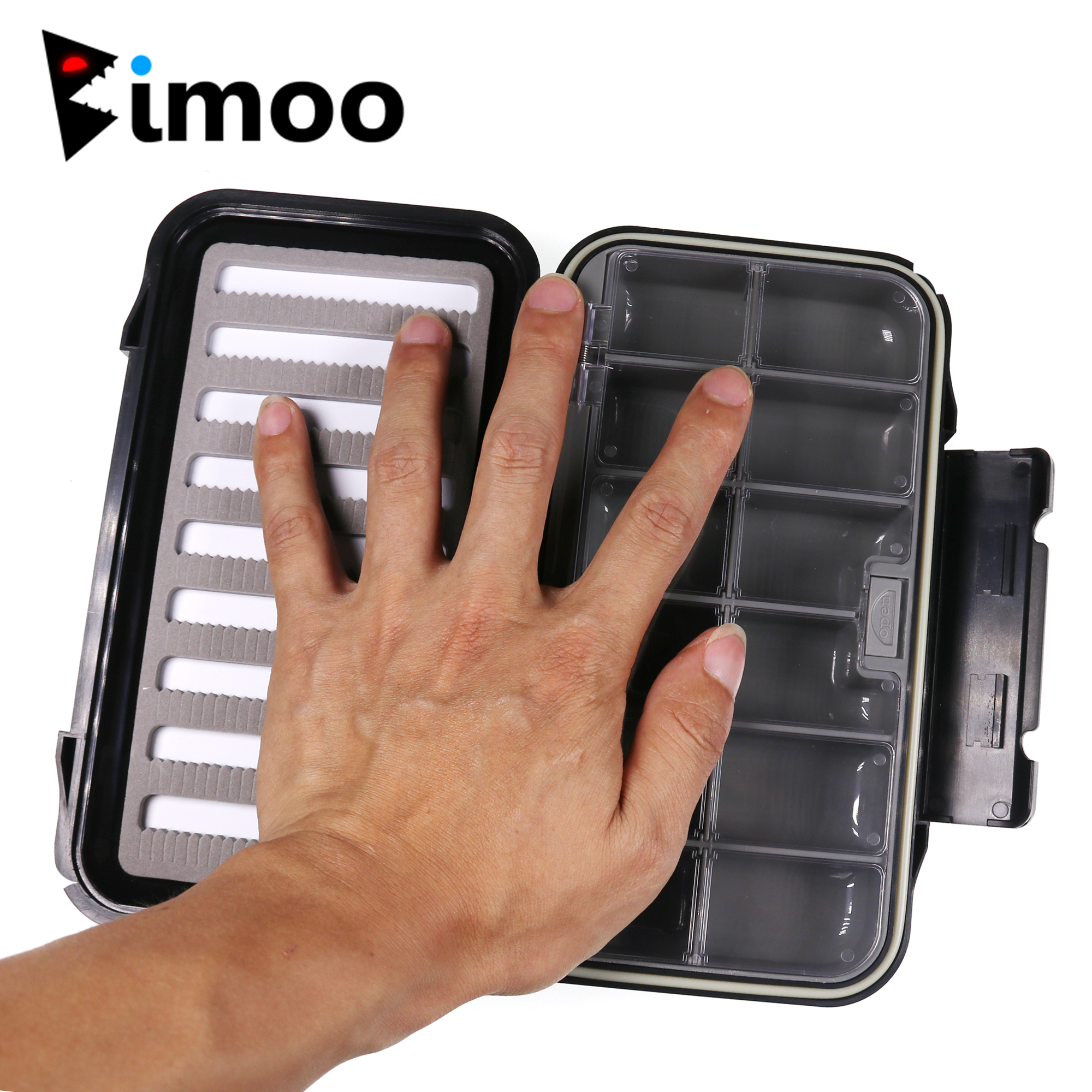 Bimoo m サイズ防水釣りフライボックスフライフィッシン - Fishing Hook Size のレビューと価格