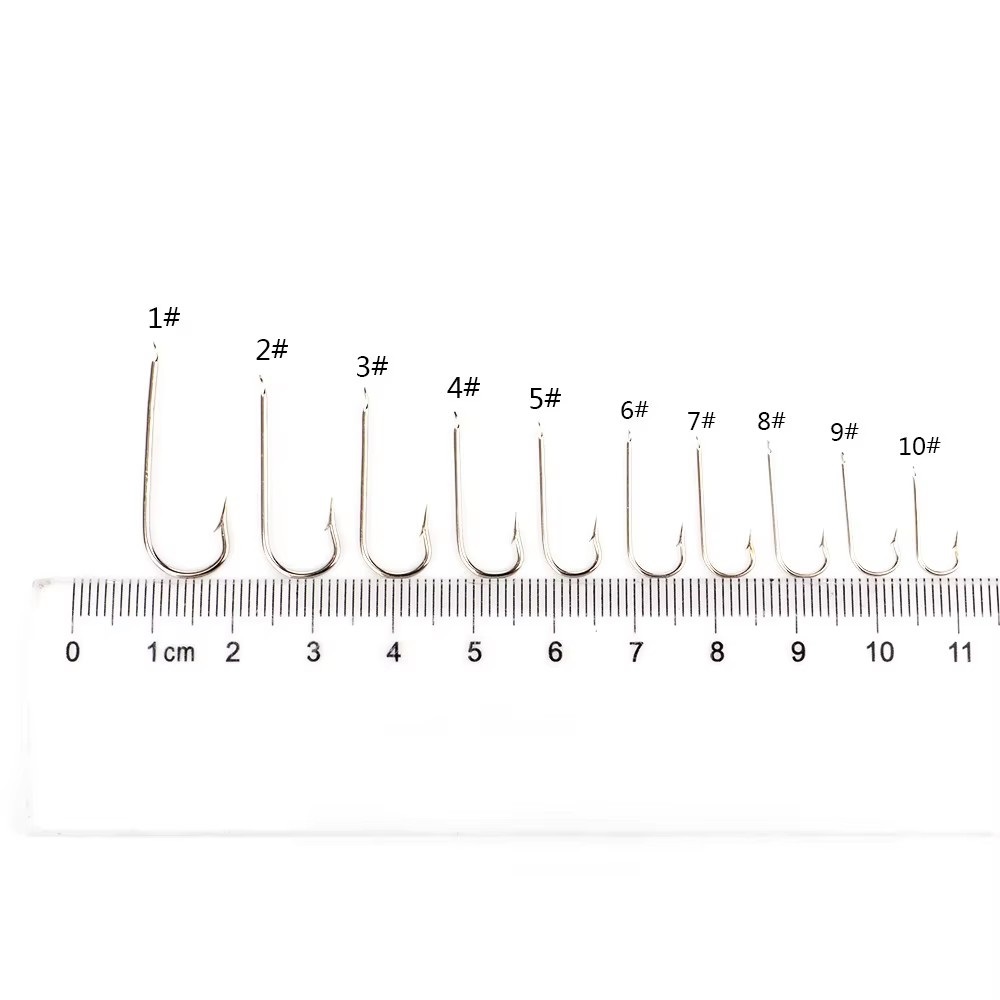 NGB 1799N 高炭素鋼平丸フック 100 個/ロット  - Fishing Hook Assortment のレビューと価格