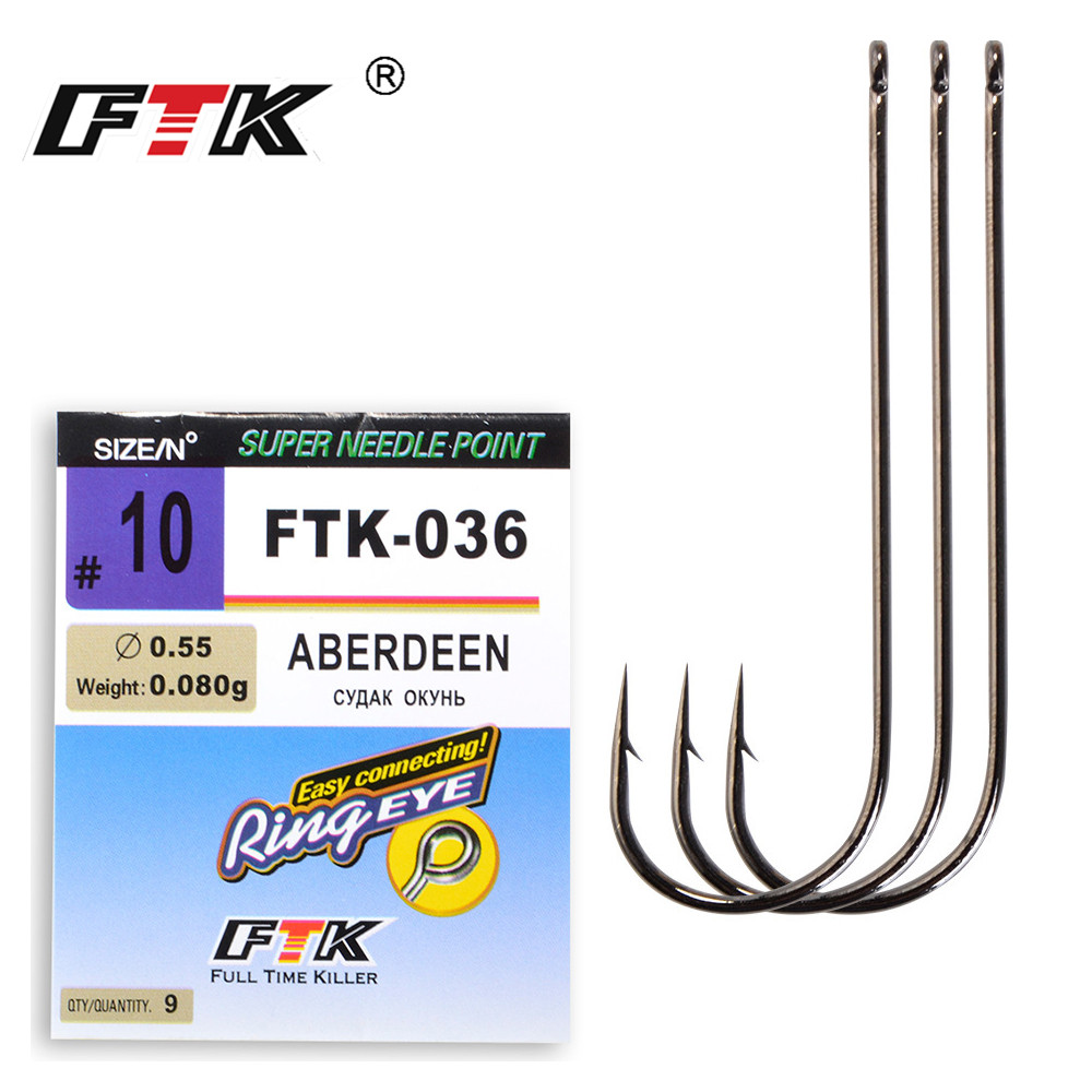 Ftkクラシックアバディーンシーフィッシングフック日本製リン - Fishing Hook Barbless のレビューと価格