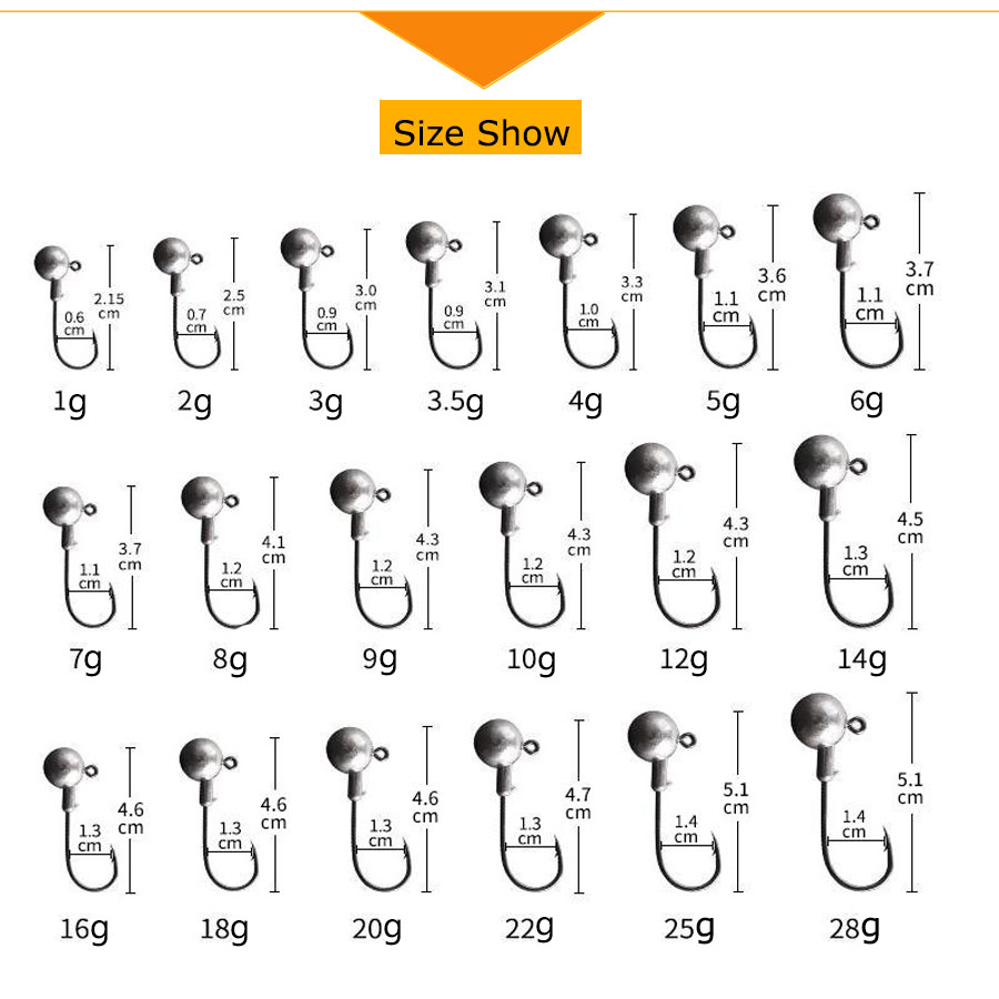 WODJYJ 1g 2g 3g 4g 5g 7g 8g 10 - Fishing Hook Offset のレビューと価格