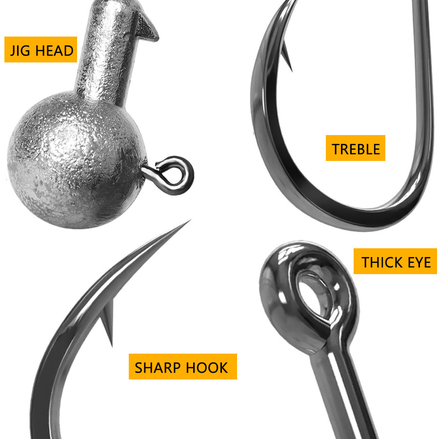 WODJYJ 1g 2g 3g 4g 5g 7g 8g 10 - Fishing Hook Offset のレビューと価格