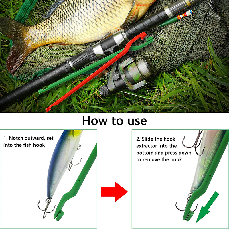 簡単な釣り針リムーバーツール釣りディゴルジャープラスチックポ - Fishing Hook Remover のレビューと価格
