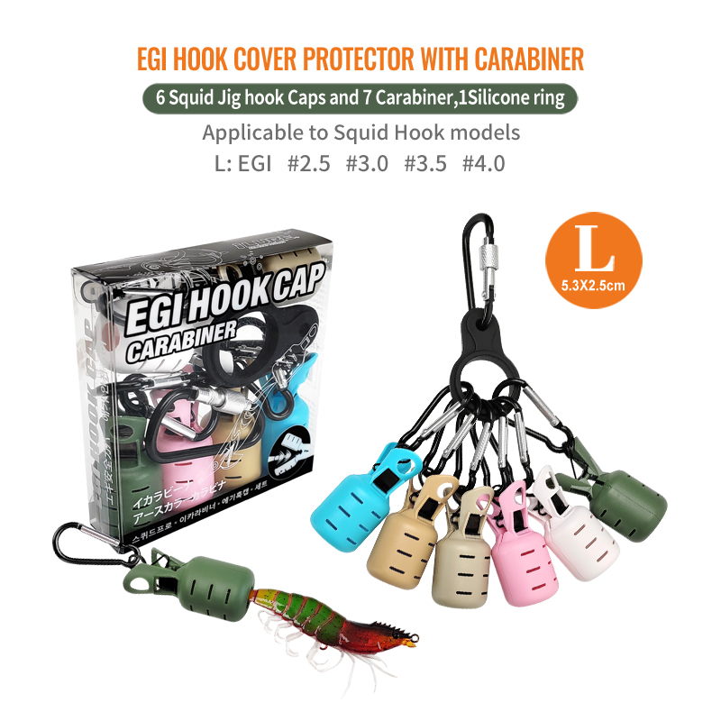 新型イカ釣り餌保護カバー6個の網足タコフックカバーイカ傘餌キ - Fishing Hook Jig のレビューと価格