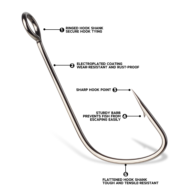 スーパーコンチネンタル2 # -12 #   10 個バーブ - Fishing Hook Offset のレビューと価格