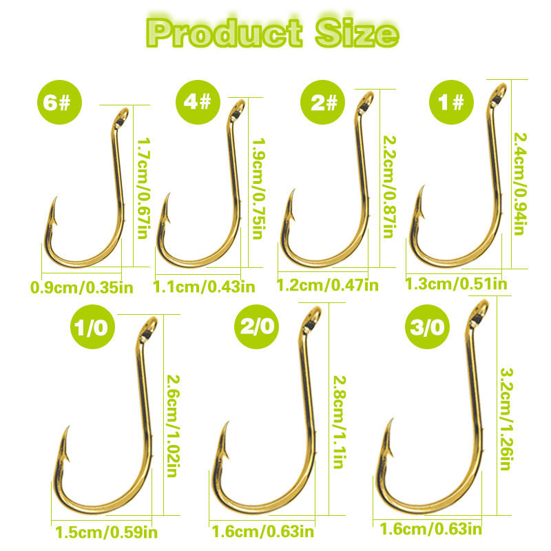 タコフィッシングフック、50個、海釣りフック、目付きバーブフ - Fishing Hook Circle のレビューと価格